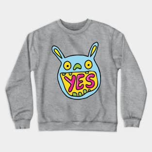 Yes man affirmative bunny rabbit Crewneck Sweatshirt